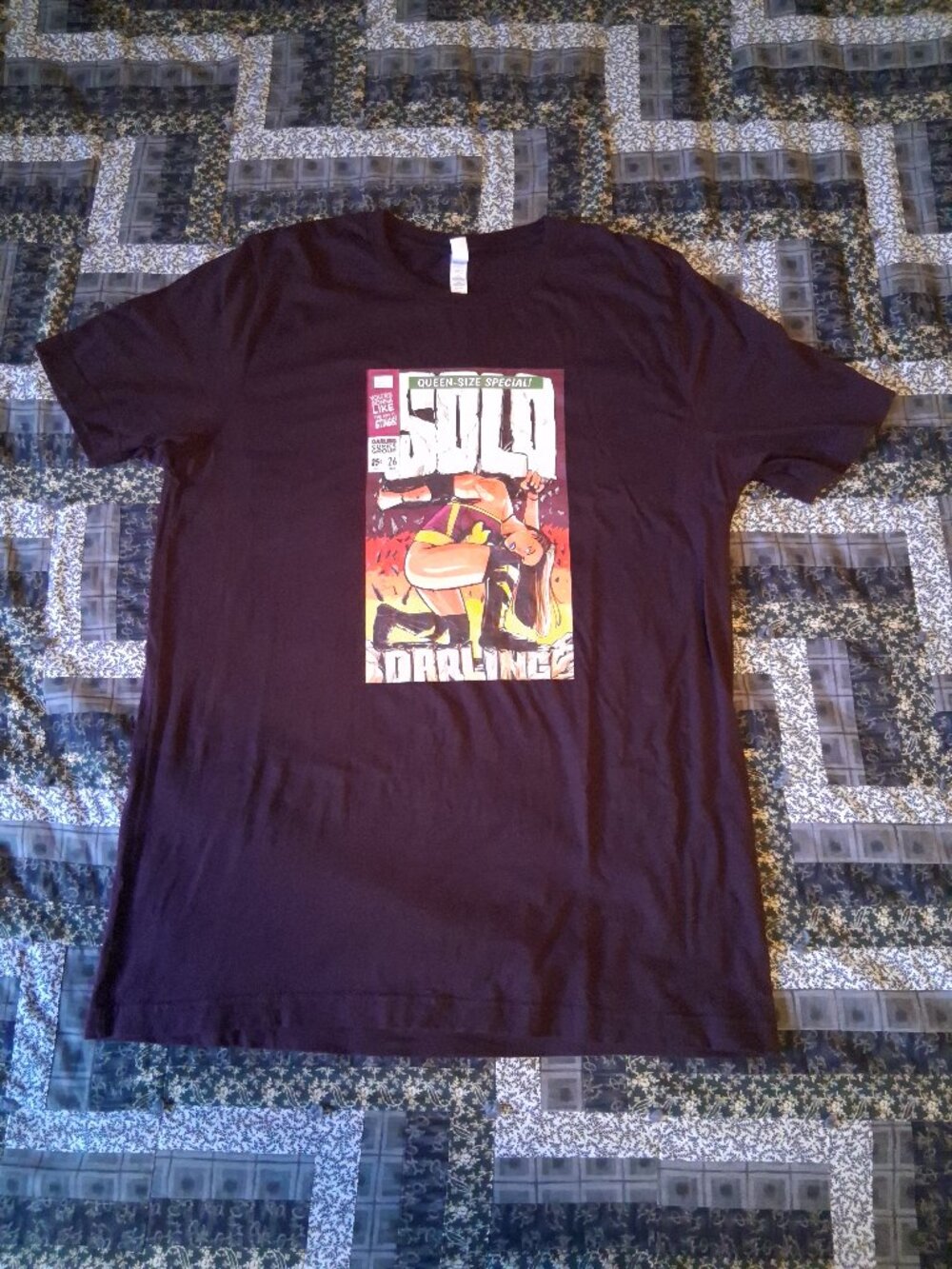 Solo Darling "Queen-Size Special" Maroon T-Shirt Adult L Steranko Hulk Wrestling